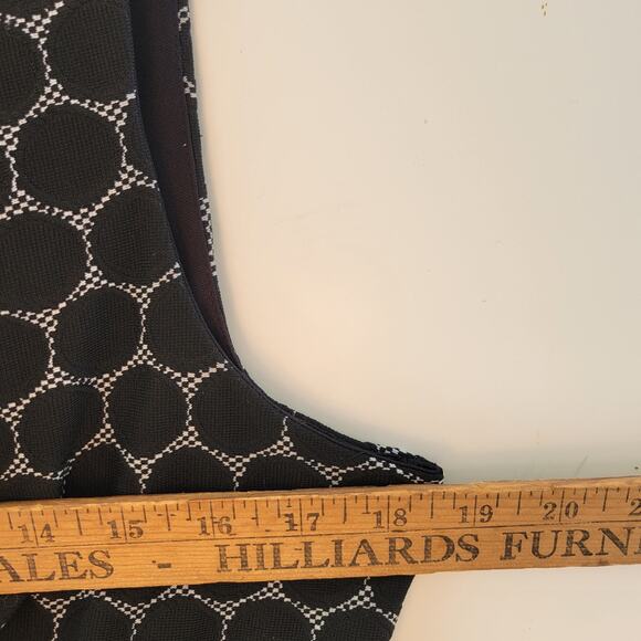 Dress Size 12 Women Asymmetric Polka Dot Fit & Flare Black‎ Vintage - Picture 3 of 9